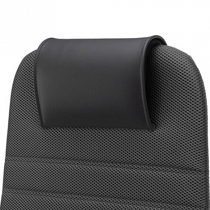 Кресло офисное МЕТТА "SU-B-10" хром, ткань-сетка, сиденье и спинка мягкие, черное