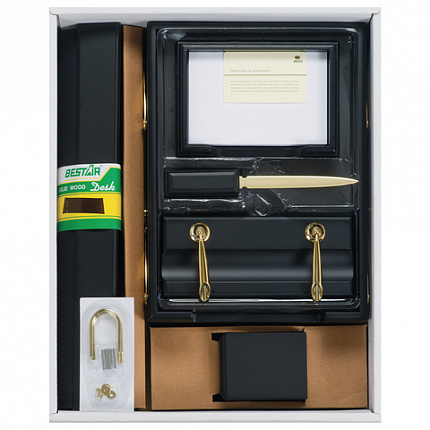 Набор подарочный настольный BESTAR "Ares" из дерева, 7 предметов, цвет "черное дерево", 236354