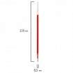Стержень гелевый STAFF "Basic" GPR-229, 135 мм, КРАСНЫЙ, игольчатый узел 0,5 мм, линия 0,35 мм, 170230