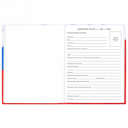 Дневник 5-11 класс 48 л., твердый, BRAUBERG, глянцевая ламинация, с подсказом, "Герб", 106625