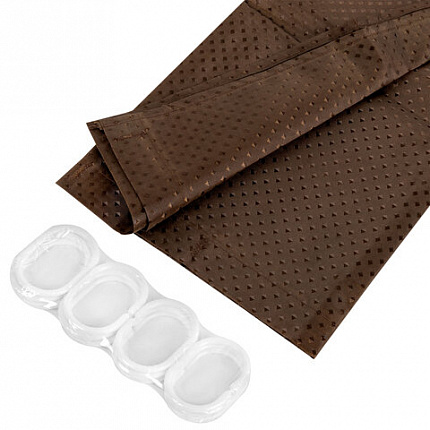 Шторка для ванной ПОЛИЭСТЕР, 180х180 см, кольца в комплекте, КОРИЧНЕВЫЙ БРИЛЛИАНТ, PRIMILA (ПРИМИЛА), 700091