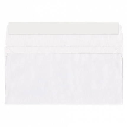 Конверты Е65 (110х220 мм), отрывная лента, 80 г/м2, КОМПЛЕКТ 1000 шт.