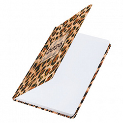 Ежедневник датированный 2026 с резинкой 145х203 мм, А5, BRAUBERG, твердый, фольга, "Леопард", 117334