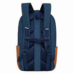 Рюкзак GRIZZLY школьный, укрепленная спинка, 2 отделения, для девочек, BLUE/ORANGE, 43х27,5х16 см, RD-341-2/3