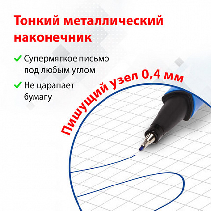 Набор капиллярных ручек (линеров) BRAUBERG 12 шт., АССОРТИ, "Aero", трехгранные, металлический наконечник, линия письма 0,4 мм, 141525