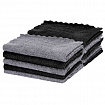 Салфетки из МИКРОФИБРЫ 30х30 см, GRAY & BLACK, big pack, КОМПЛЕКТ 10 штук, 180 г/м2, LAIMA HOME, 700610