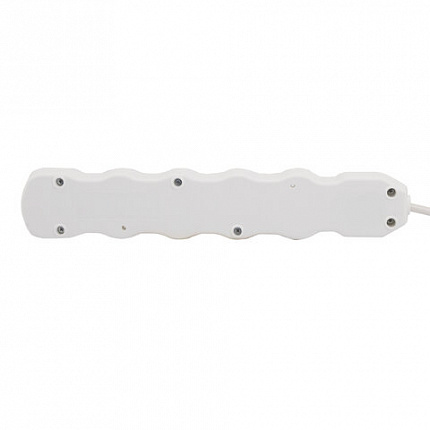 Сетевой фильтр СУ10-005, 5 розеток, с заземлением, выключатель, 10 А, 3 м, белый, 7038