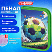Пенал ПИФАГОР, 1 отделение, 1 откидная планка, полиэстер, 19х13 см, "Football match", 273476