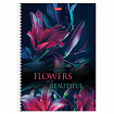 Тетрадь А4 96 л., HATBER, гребень, клетка, обложка картон, "Beautiful flowers" (микс в спайке), 086261, 96Т4В1гр