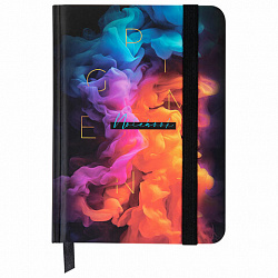 Блокнот с резинкой в клетку 96 л., МАЛЫЙ ФОРМАТ А6, 109х148 мм, твердая обложка, BRAUBERG, "Pigment", 116335