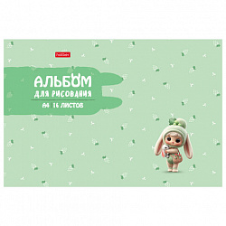 Альбом для рисования А4, 16 л., скоба, рельефный картон, HATBER, 205х290 мм, "Berri-Фрутоняшки" (5 видов), 094471, 16А4тВ