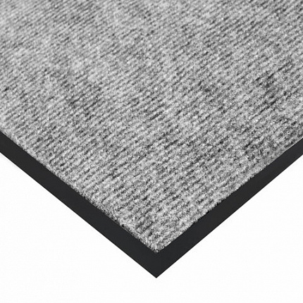 Коврик придверный 50х80 см, СЕРЫЙ, влаго-грязезащитный, 300 г/м2, мелкий рубчик, PRIMILA (ПРИМИЛА) STANDARD, 701019