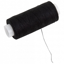 Набор швейный "Дорожный" 40 ЛЛ, 200 м, 2 белые / 2 черные, иглы, нитевдеватель, булавки, DEVELIA (Девелиа), 609632