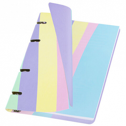 Тетрадь на кольцах А5 160х212 мм, 120 л., картон, матовая ламинация, клетка, BRAUBERG, кросс-серия PASTEL, 405197