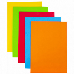 Пористая резина/фоамиран А3, 2 мм, НАБОР, 5 листов, 5 цветов, яркие цвета, ОСТРОВ СОКРОВИЩ, 660618