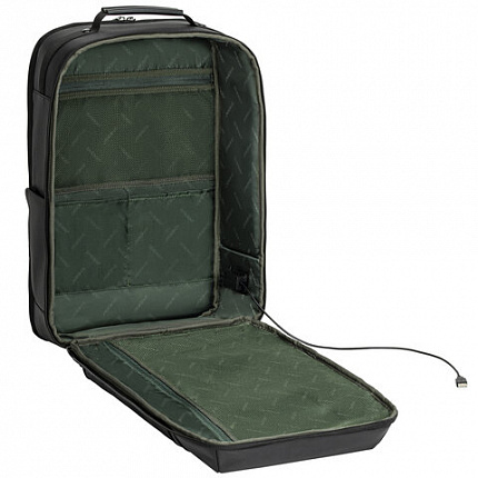 Рюкзак-сумка HEIKKI PRIORITY (ХЕЙКИ) с отделением для ноутбука, 2 отд., черный, 45x31x15 см, 272587