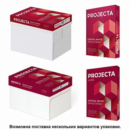 Бумага офисная БОЛЬШОГО ФОРМАТА (297х420), А3, 80 г/м2, 500 л., марка А, PROJECTA ULTRA, Россия, 162% (CIE)