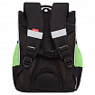 Ранец GRIZZLY анатомическая спинка, с мешком для обуви, для мальчиков, "SNEAKER", черный, 33х25х13 см, RAm-585-8/1