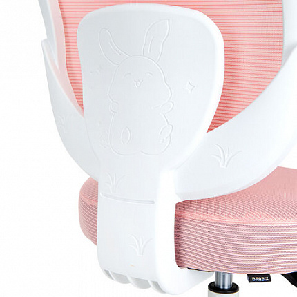 Кресло детское BRABIX KIDS "MG-230", без подлокотников, сетка/ткань TW, розовое, 533319
