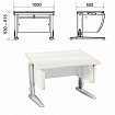 Стол-парта регулируемый "ДЭМИ" СУТ.43, 1000х550х530-815 мм, серый каркас, пластик бежевый, рамух белый (КОМПЛЕКТ)