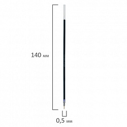 Стержни шариковые масляные BRAUBERG "WRITING 3.0", мягкое письмо, 140 мм, КОМПЛЕКТ 10 ШТ., СИНИЕ, игольчатый узел 0,5 мм, 170414