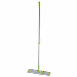 Швабра с флаундером 40 см, телескопический черенок 70-120 см, еврорезьба, МОП из микрофибры букли "СИНЕЛЬ" (ТИП К), ЛЮБАША, 603602
