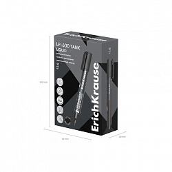 Маркер перманентный с жидкими чернилами ERICH KRAUSE LP-600 "Tank Liquid", ЧЕРНЫЙ, 2,5 мм, 48769