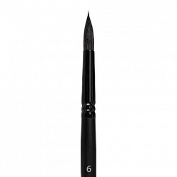 Кисть художественная проф. BRAUBERG ART CLASSIC, белка, круглая, № 6, 200912