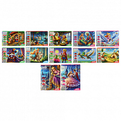 Пазл картонный ОЖИВИ МУЛЬТФИЛЬМ 160/260 элементов АССОРТИ, 230х330 мм, РК