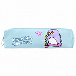 Пенал мягкий ПИФАГОР, 1 отделение, ПВХ, ассорти "Dinos", 20x6х4 см, 273823