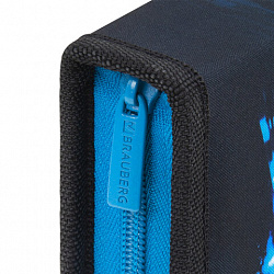 Пенал BRAUBERG с наполнением, 1 отделение, 1 откидная планка, 24 предмета, 21х14 см, "Night race", 272352