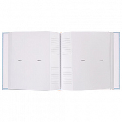 Фотоальбом BRAUBERG "Baby Boy" на 200 фото 10х15 см, твердая обложка, бумажная страница, бокс, голубой, 391144