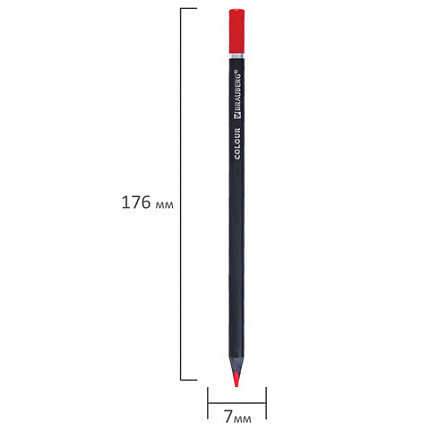 Карандаши цветные чёрное дерево BRAUBERG BLACK WOOD, 75 цветов, мягкий грифель 3 мм, 182044