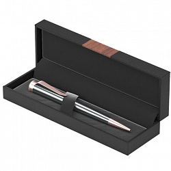 Ручка подарочная шариковая GALANT "Taut", корпус оружейный металл, детали розовое золото, узел 0,7 мм, линия письма 0,5 мм, синяя, 144170