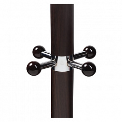 Вешалка-стойка BRABIX "CR-274", металл/мрамор, 1,8 м, на диске диаметром 36 см, 5 крючков + 4 дополнительных, венге, 601744