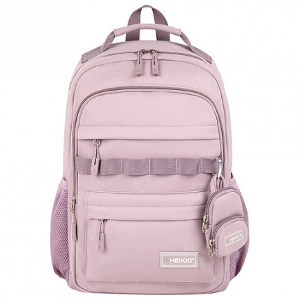Рюкзак HEIKKI FUSION (ХЕЙКИ) универсальный, 2 отделения, отделение для ноутбука, c КОШЕЛЬКОМ, пыльная роза, 44х31х14 см, 273867