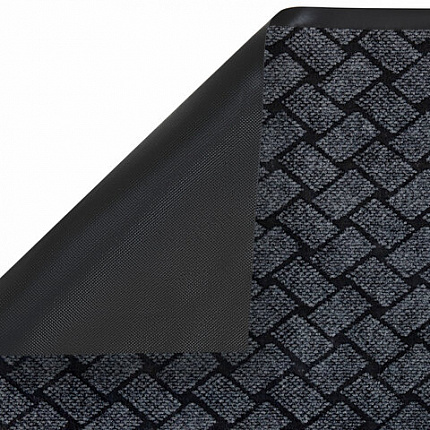 Коврик придверный 60х90 см, СЕРЫЙ, влаго-грязезащитный, 450 г/м2, плетение, PRIMILA (ПРИМИЛА) KRAFT, 701050