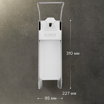 Дозатор локтевой для жидкого мыла и геля-антисептика, с еврофлаконом 1 л, LAIMA, металлический, 605706