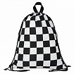Мешок для обуви BRAUBERG большой удобный с ручкой, 51х41 см, "Black and White", 271595