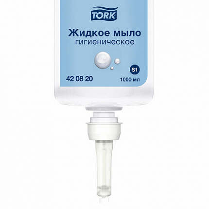Картридж с жидким мылом одноразовый Tellus/TORK (Система S1) Advanced, 1 л, гигиенический эффект, 420821, 420820,420821