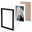 Рамка 15х21 см небьющаяся, багет 14 мм, пластик, BRAUBERG "Original", черная, 391228