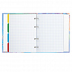 Тетрадь на кольцах А5 (175х215 мм), 120 листов, твердый картон, клетка, с разделителями, BRAUBERG, Blur, 404087