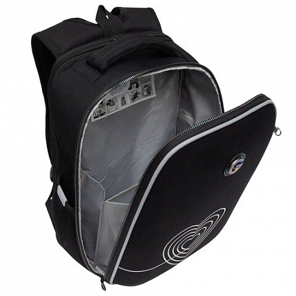 Ранец GRIZZLY анатомическая спинка, 2 отделения, для девочек, "INFINITY", 37х26х16 см, RAw-594-2/1