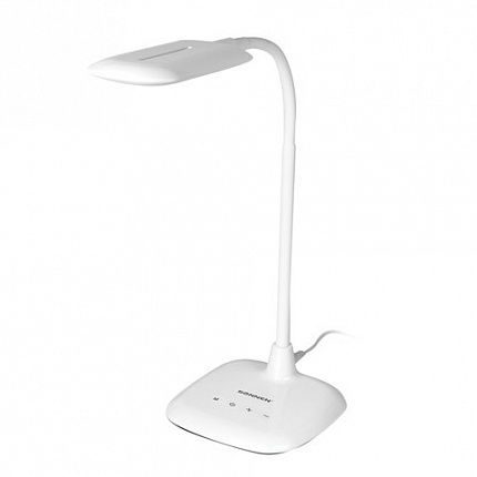 Настольная лампа-светильник SONNEN BR-819A, на подставке, светодиодная, 8 Вт, белый, 236666