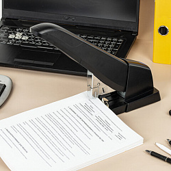 Степлер МОЩНЫЙ до 210 листов BRAUBERG "Heavy Duty Extra", скобы № 24/6-23/24, 270554
