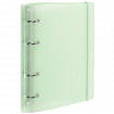 Тетрадь на кольцах А5 175х220 мм, 120 л., пластик с блестками, с резинкой и разделителями, BRAUBERG, Зеленый, 404632