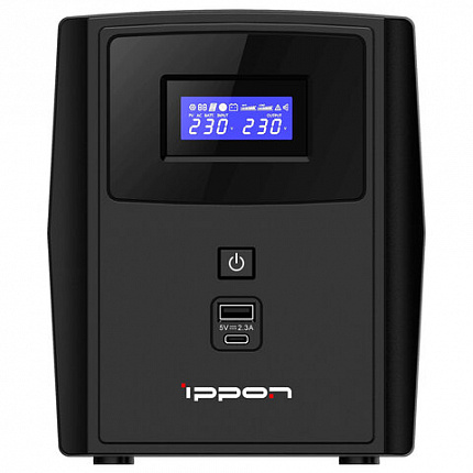 Источник бесперебойного питания IPPON Smart Power Pro II 1200, 1200 ВА (720 Вт), LCD, 6 x IEC C13, 1005583