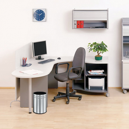 Урна-корзина для мусора 7 литров "Bionic", МАТОВАЯ, перфорированная, LAIMA, 232267