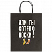 Пакет подарочный (1 штука) 26х13х32 см (L) "Man Funny Notes", ассорти, крафт, ЗОЛОТАЯ СКАЗКА, 700823