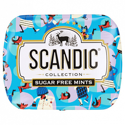 Драже освежающие SCANDIC без сахара со вкусом "Клубничный микс", 14 г., 4610274540063